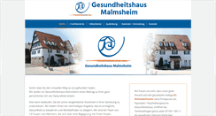 Desktop Screenshot of gesundheitshaus-malmsheim.de